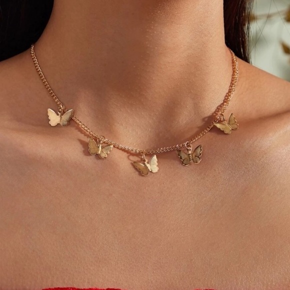 Jewelry - Last One! Gold Plated Butterfly Ensemble Necklace